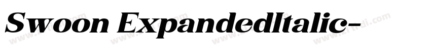 Swoon ExpandedItalic字体转换 Swoon ExpandedItalic字体转换